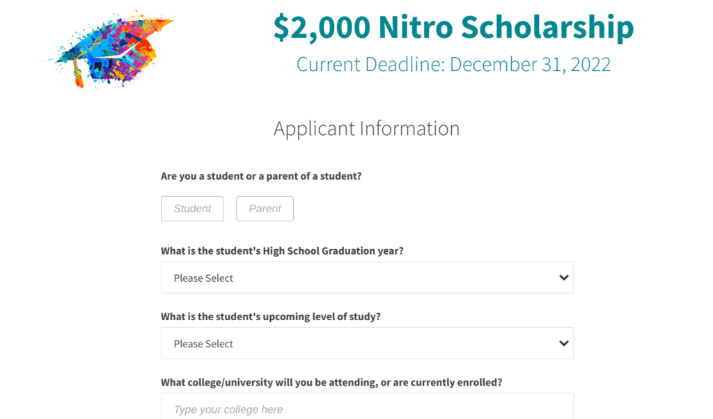 Nitro College Scholarship 